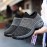 Men's & Women's Wide Width Slip-On Sneakers with Breathable Knit Upper & Rocker Sole - Comfort Walking Shoes Suitable for Gym, Casual, Walking - Durable Cushioned  Sole & PVC Outsole - Easy On/Off (Wide Width Options)