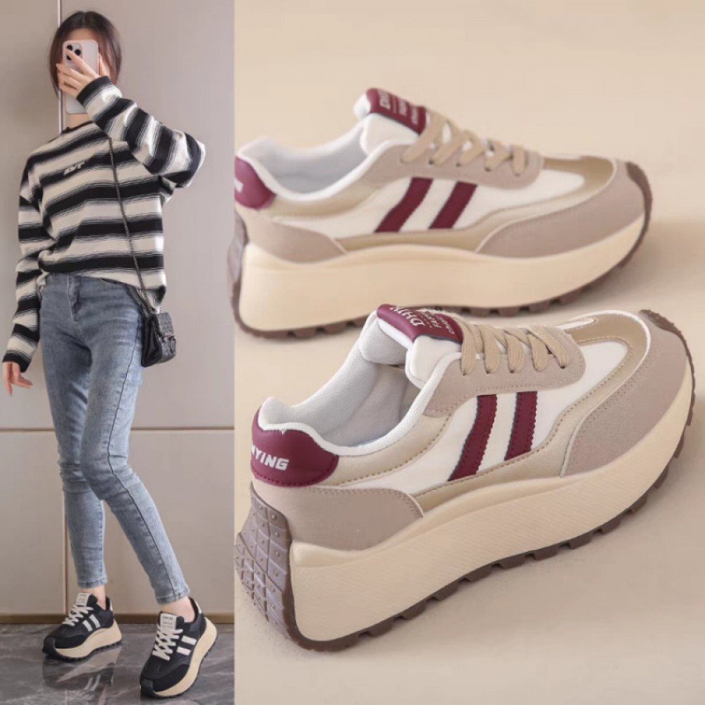 Women Chunky Sole Tennis Shoes, Height Increasing Platform Sneakers, Slender Look Dad Shoes Fashion, New Spring Casual Shoes