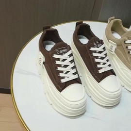 Women'S Two-Tone Chunky Platform Sneakers with Height Increase - Breathable Mesh Upper, Cushioned EVA Insole & Arch Support, Low-Top Lace-Up Casual Shoes with Tassel Accent - & All-Season Versatile Footwear for Daily Wear, Office