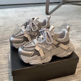 Women'S Mesh Platform Sneakers | Spring New, All-Match, Hot, Small Height Increasing, Casual, Low Top, Slip-on Closure, Solid Color, Fabric Upper and Inner