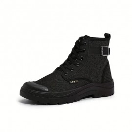 Boots, Street Fashion Sneakers, Spring Autumn High Quality Anti-Slip Work Boots, Men's Casual High-Top Shoes, Lightweight Outdoor City Commuter Wear