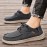 Men's Canvas Shoes with Straps, Loafers, Flat Casual Shoes, Breathable