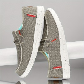 Men's low-top casual canvas shoes, breathable and comfortable set feet lazy shoes, fashion loafers