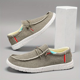 Men's low-top casual canvas shoes, breathable and comfortable set feet lazy shoes, fashion loafers