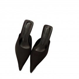 Women'S Low-Heeled Pointed-Toe Mules & Kitten Heels - PU Cover Upper, Irregular Heel with TPU Cushioned Insole & Arch Support, Round Toe Closure - Casual to Semi-Formal Shoes in, Pink, Brown, - Hand Washable Rubber Sole for All-Day