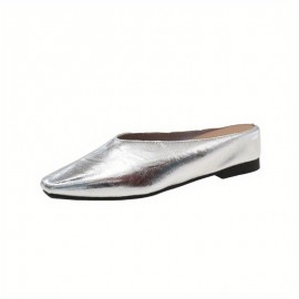 Slip-On French Style | Versatile Fashion Closed-Toe , Half-Support Grandma Shoes, EVA Material, Solid Color, All-Season Use, Women Shoes