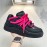 Men'S & Women'S Chunky Platform Sneakers - Korean Retro Style Wide Width Shoes with Thick EVA Sole, Low-Top Round Toe & Lace-Up Closure, /Pink Colorway - All-Match Casual Footwear for Spring/Autumn, Versatile for Everyday & Statement Outfits