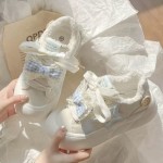 Women's White Sneakers with Platform Sole - Comfortable Walking Shoes Suitable for, Round Toe Mid-Top Casual Sneakers, Lightweight Outsole, Cushioned PVC - Casual Attire, Spring/Fall Transitional Footwear (New Arrival), Women Shoes