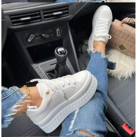 Limited Offer Women'S Comfort Sneakers Spring | Breathable Lightweight Casual Shoes, Lace-up Round Toe, Low Top, Solid Color, EVA Upper, PVC Inner, Rubber Sole | Hand Wash or Professional Dry Clean