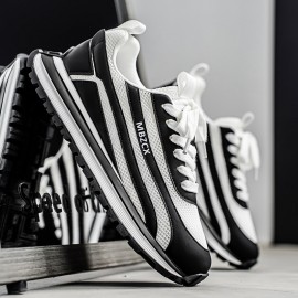 Men's Yellow and Black Mesh Casual Sports Shoes- Lightweight Running Shoes with Durable Soles, Fashionable Design Suitable for Sports and Daily Wear, Breathable Upper, Comfortable Insoles, Local Warehouse Direct Delivery