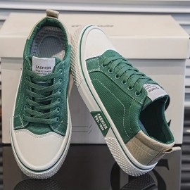 Men's Shoes New Men's Breathable Canvas Low-top sneaker Casual Lace-up Shoes Casual Shoes